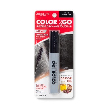 Absolute New York Color 2 Go Hair Mascara Jet Black