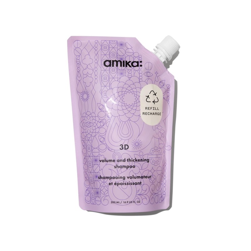3D volume & thickening shampoo, 500ml | amika