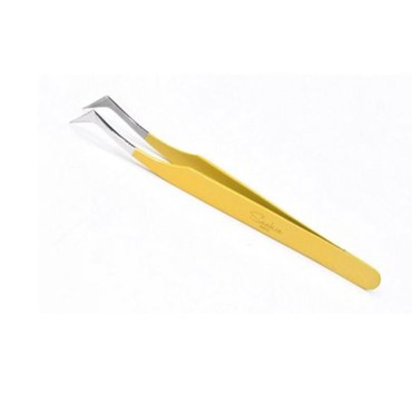 Sookie Sews Angled Precision Tweezers Scissors, Yellow/Steel
