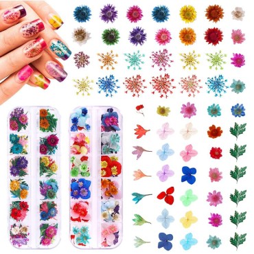 216PCS Dried Flowers Nail Art - Nail Art Accessori...