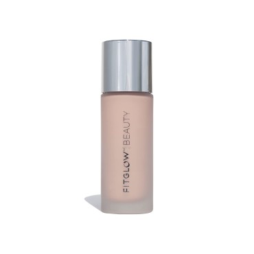Fitglow Beauty - Natural Foundation+ Photo-Filtering Foundation | Vegan, Woman-Owned Clean Beauty (F1 - Fair, Neutral Undertones)