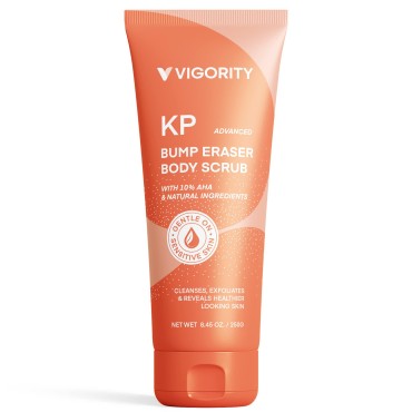 KP Bump Eraser Body Scrub, Bump Eraser Body Scrub, Keratosis Pilaris Treatment, Strawberry Legs Treatment For Women, Kp Bump Eraser, Kp Body Scrub for Women & Men Exfoliation - 8.45OZ