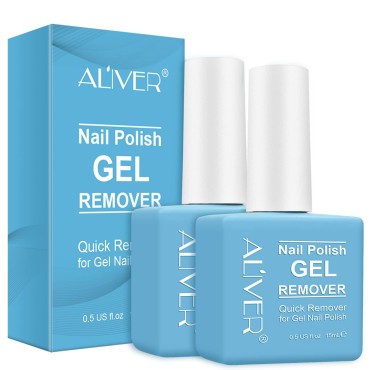 Nail Polish Remover, Gel Polish Remover, Gel Nail Polish Remover, Quickly Soak Off Polish Remover for Nails 15ml 2 Pack