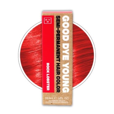 Good Dye Young Streaks and Strands Semi Permanent Hair Dye (Rock Lobster Red) - UV Protective Temporary Hair Color Lasts 15-24+ Washes - Conditioning Red Hair Dye - PPD free Hair Dye - Cruelty-Free & Vegan Hair Dye