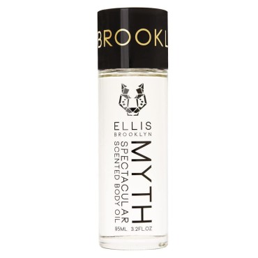 Ellis Brooklyn MYTH Spectacular Scented Body Oil - Bergamot Jasmine Patchouli - Clean Vegan Hydrating Skin Care - 95ml