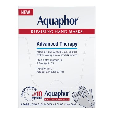 Aquaphor Repairing Hand Masks, Moisturizing Gloves...