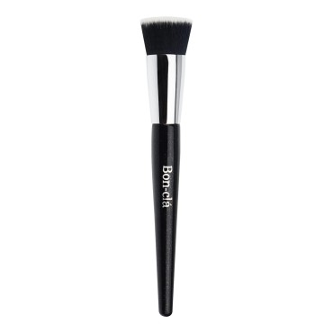 Bon-clá Flat Top Kabuki Foundation Brush, For Liquid & Mineral Foundation, Pro Quality Synthetic Dense Bristles, Powder Buffing Stippling Makeup Tools