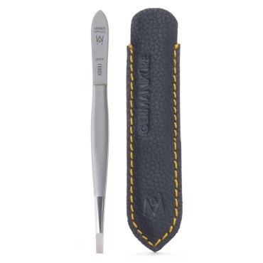 GERMANIKURE Arched Claw Tweezers in Leather Case -...