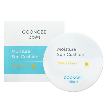 (6 Month +) Moisture Sun Cushion SPF40+ PA+++ 0.5 Ounce (14g) Physical Sun Block Goongjoong Bichaek/Goongbe/Gentle & Mild Baby Goods from Korea ???? ??