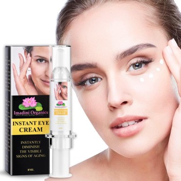 Imadini Natural Eye Wrinkle Cream, Remove Eye Bag Dark Circles, Reduce Puffiness & Eye Wrinkle, Ideal Eye Bag Cream For Both Men & Women- 8ml