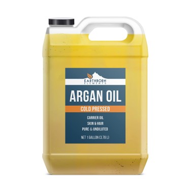 Earthborn Elements Cold-Pressed Argan Oil (1 Gallon), Pure & Undiluted, No Additives