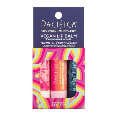 Pacifica Beauty, Vegan Lip Balm Trio, Variety Pack...