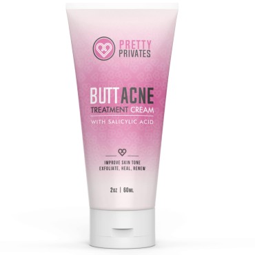 Pretty Privates - Premium Buttocks Acne Cream - Moisturizing Butt Acne Clearing Lotion with Salicylic Acid to Reduce Zits, Blemishes and Dark Spots on Butt and Inner Thigh Area - 2 Oz