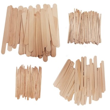 DOSIMIIN 4 Style Assorted Wooden Waxing Sticks 300...