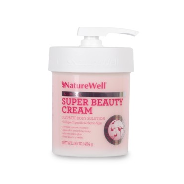NATURE WELL Clinical Super Beauty Cream for Face & Body, Ultimate Beauty Solution Featuring Collagen Tripeptides That Provides Intense Hydration While Leaving Skin Beautifully Plump, 16 Oz