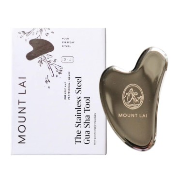 Mount Lai - The Stainless Steel Gua Sha Facial Lifting Tool | Face Sculpting Tool for Skin Care | Guasha Tool for Face and Body | Facial Massage Tools to Relieve Muscle Tension and Reduce Puffiness