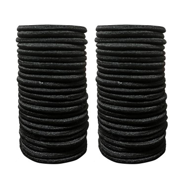 ZBORH 50 Pcs Black Elastic Hair Tie, Elastic Ponyt...