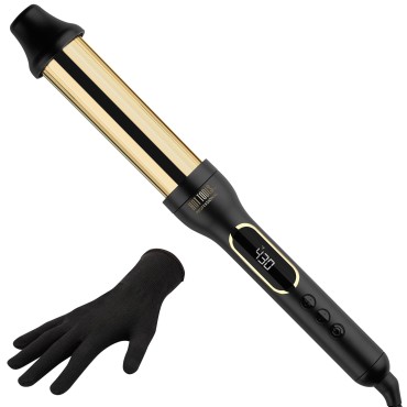 Hot Tools Pro Artist 24K Gold 2 in 1 Curling Wand, 1-1 ½” | Multiple Styles with One Tool