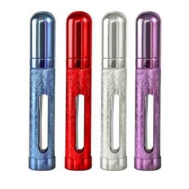 OUYFBO 12ML Perfume Atomizer Bottle Refillable,4 Colors Mini Portable Spray Bottle,Scent Pump Case for Out Side Work Travel Fitness - 12ml 0.4oz