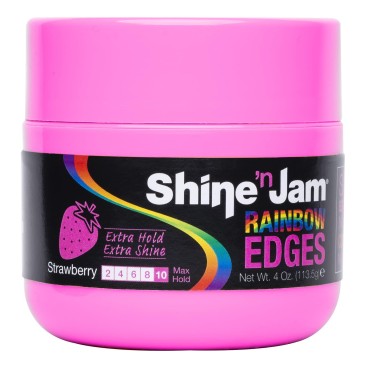 Shine 'n Jam Rainbow Edges | Strawberry - 4 Fl Oz (Pack of 2)