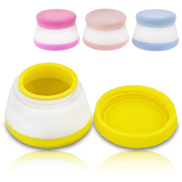 Mondo Medical Silicone Travel Containers for Toiletries - 4pk Liquid and Makeup Travel Toiletry Containers with Lids
