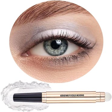 2 in 1White Eyeshadow Stick Eyeliner Makeup Cream ...