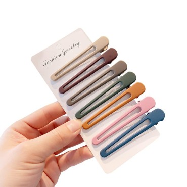 7 Pcs Metal Hair Clips Set,Frosted Hair Pins Hair Barrettes Accessories,Colorful Korean Style Simple One-word Hair Clip,Stylish Bobby Pin for Women and Girls Versatile Hairstyles for All Occasions