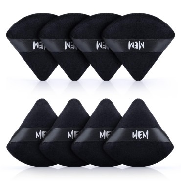 MEM Triangle Powder Puff - 8 Pcs Soft Velour Makeu...