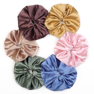Wenobby Soft Satin Hair Scrunchies for Women or Gi...