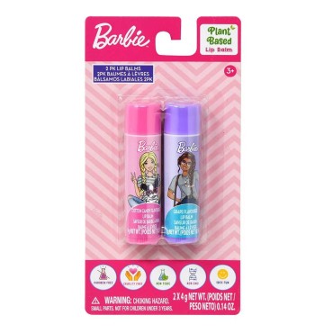 Barbie 2 Lip Balm with Flavors Include Blue Bluebe...