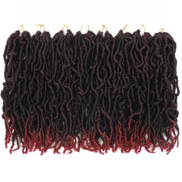 8 Packs Short Faux Locs Crochet Hair TBUG 12Inch Soft Locs wavy 120 Strands Dreadlocks Crochet Braids Natural Pre-Looped Crochet Hair for Black Women (12 Inch (Pack of 8), TBUG)