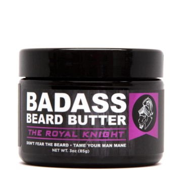 Badass Beard Care Beard Butter For Men - ROYAL KNIGHT, 3 oz - Made of Natural Ingrediens for Healthy, Soften and Itchness Free Beard and Mustache