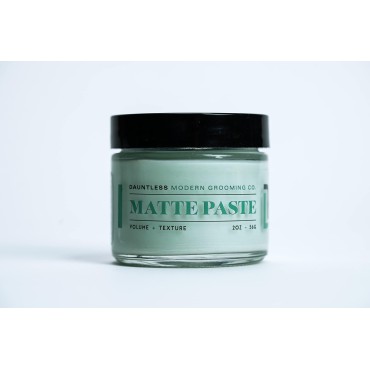 Dauntless Modern Grooming Co. MATTE PASTE Hair Pomade | REFORMULATED | Medium-Firm Hold | Matte Finish | 2 ounces