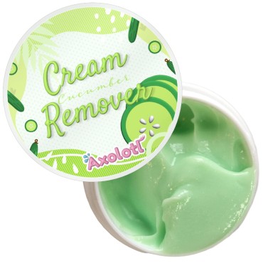 Axolotl Eyelash Extension Cream Remover 15g 0.51fl. oz | Removes Lash Extension Glue Effectively| Low Irritation | Sensitive Skin | Lash Extensions Supplies (Cucumber)