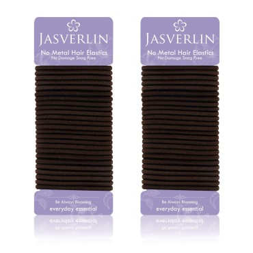 No Metal Elastic Hair Ties, Brown Ponytail Holder ...