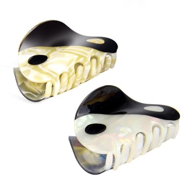 ZZXLLRO 2Pcs Yin Yang Hair Clips, Black White Punk...