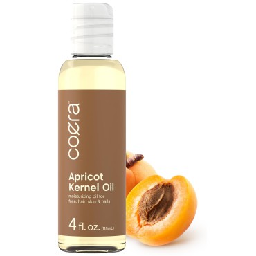 Apricot Kernel Oil | 4 fl oz | Moisturizing Oil for Face, Hair, Skin, & Nails | Free of Parabens, SLS, & Fragrances