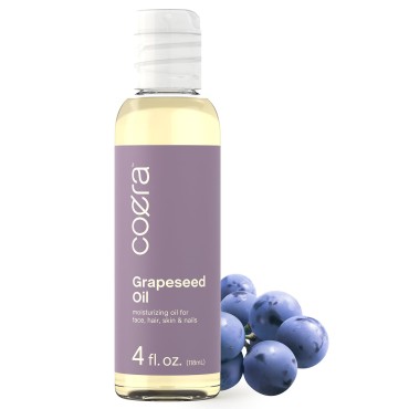 Grapeseed Oil | 4 fl oz | Moisturizing Oil for Face, Hair, Skin and Nails | Free of Parabens, SLS, & Fragrances