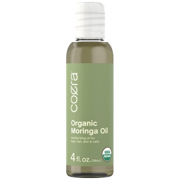 Organic Moringa Oil | 4 fl oz | Moisturizing Oil for Face, Hair, Skin and Nails | Paraben Free, Sulfate Free, Non-GMO