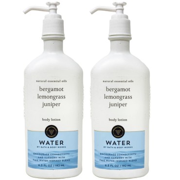 Aromatherapy Elements WATER - Bergamot, Lemongrass, Juniper - Set of 2 - Includes 2 Body Lotion - Full Size