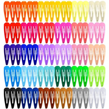 150 Pcs Metal No Slip Snap Hair Barrettes for Toddler, Premium Cute Colorful Kids Fine Hair Clips Accessories for Little Girls Women Teens (30 Assorted Color 2 Inch) by Aisuly