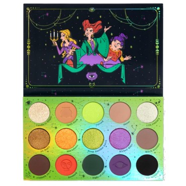 ColourPop Hocus Pocus 2 Eyeshadow Palette ALL HALLOWS EVE Disney Matte Shimmery Metallic