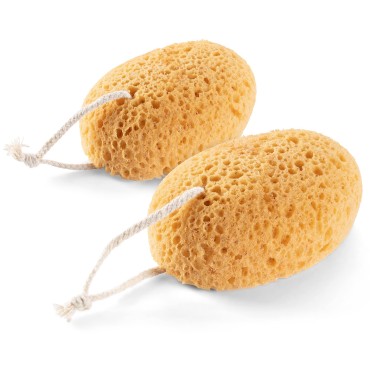 MainBasics Bath Sponge, Exfoliating Body Sponge Large & Soft Shower Sponge, Foam Loofah - 2 Pack