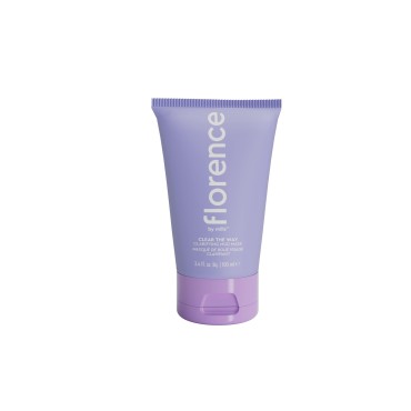 florence by mills Clear The Way Clarifying Mud Mask | Exfoliating + Smooth | Unclog + Minimize Pores | Charcoal Power + Kaolin Clay + Lavender and Tee Tree| Vegan & Cruelty-Free