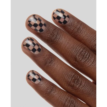 Inkbox Nail Art Strips, Self-Adhesive Nail Stickers with Tattoo Inspired Designs, Easy to Apply and Remove (No Cure Needed) - Long Lasting and Durable - Squared Up (Checkers)