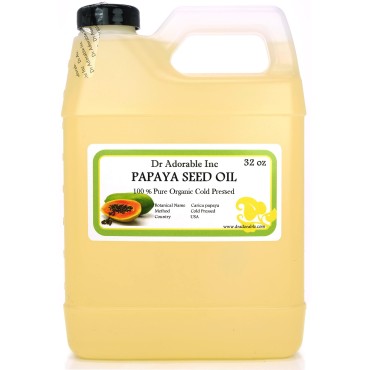 32 oz Premium PAPAYA SEED OIL BY DR.ADORABLE 100% PURE ORGANIC COLD PRESSED