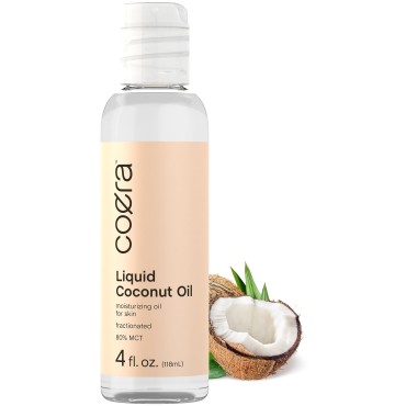 Fractionated Coconut Oil | 4 fl oz | Liquid Moisturizing Oil for Skin | Free of Parabens, SLS, & Fragrances | Coera by Horbaach