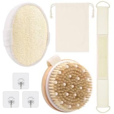 YUXINTOME Loofah Exfoliating Body Scrubber,Natural...