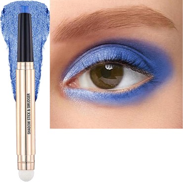 2 in 1 Blue Eyeshadow Stick Cream Shimmer Smooth E...