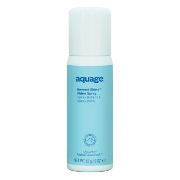 Aquage Beyond Shine, Fine-Mist Silkening and Glossing Spray that Creates Brilliant Shine, Thermal-Pressing Product that Polishes, Silkens, and Smooths Curly Texture, Travel Size, 2 fl oz